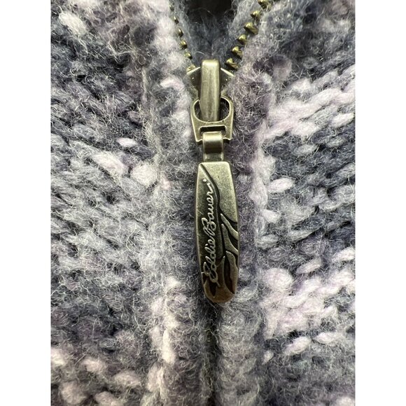 Eddie Bauer Full Zip Purple Marled Cardigan Sweater - Picture 5 of 7